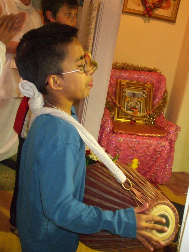 Madhava loves to play the mrdanga